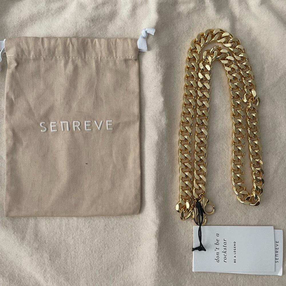 SENREVE - Bold Link Shoulder Chain - Plated Aluminum/Gold
